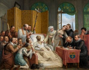 The Death of Peter Paul Rubens by Mathieu Ignace van Bree