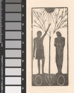 Two Figures by a Tree by Mathieu Lauweriks