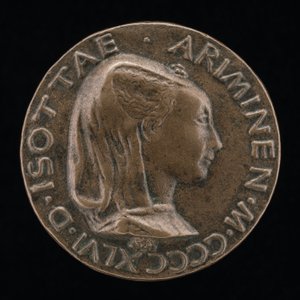 Isotta degli Atti, Mistress then Wife of Sigismondo Malatesta (obverse) by Matteo di Andrea de Pasti