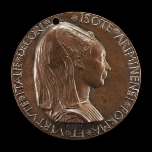 Isotta degli Atti, Mistress 1446, then Wife after 1453, of Sigismondo Malatesta [obverse] by Matteo di Andrea de Pasti