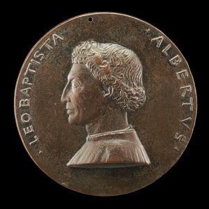 Leone Battista Alberti, 1404-1472, Architect and Writer on Art and Science [obverse], 1446-1450 by Matteo di Andrea de Pasti