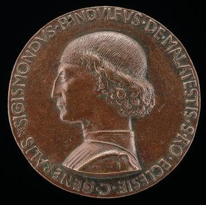 Sigismondo Pandolfo Malatesta, 1417-1468, Lord of Rimini and Fano [obverse], 1446 by Matteo di Andrea de Pasti