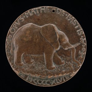 The Malatesta Elephant in a Meadow [reverse], 1446 by Matteo di Andrea de Pasti