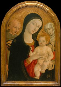 Madonna and Child with Saints Francis and Catherine of Siena, about 1476-80 by Matteo di Giovanni