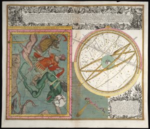 Comet, Year of Christ 1742 by Matthaeus Seutter