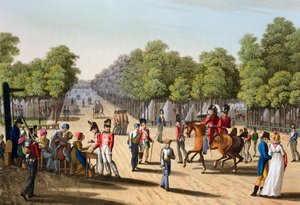 Encampment of the British army in the Bois de Boulogne, Paris, 1815-1817 by Matthew Dubourg