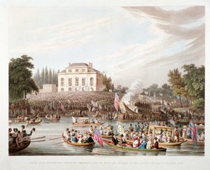 View of the River Thames at Brandenburgh House, Hammersmith, London by Matthew Dubourg