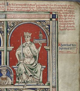 Richard I the Lionheart, from the Historia Anglorum, Chronica Majora