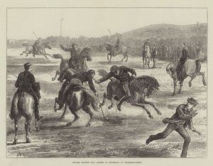 Officers Playing Polo (Hockey on Horseback) on Woolwich-Common