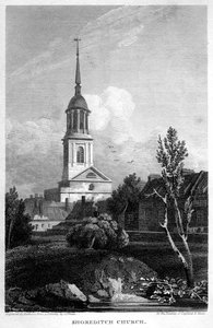 Shoreditch Church, London, 1815 by Matthews