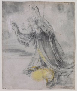 "Virgin Has the Child in the Clouds" (Virgin and Child in the Clouds) by Matthias (c.1480-1528) Grunewald
