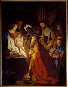 The Adoration of the Magi by Matthias (c.1600 p.1650) Stomer