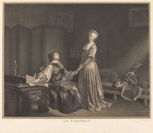 The Contract by Maurice Blot after Jean Honoré Fragonard
