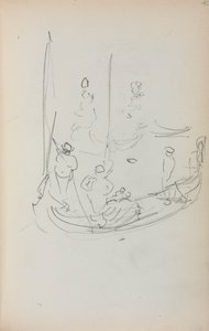Italian Sketchbook: Gondola Page 40, 1898-1899 by Maurice Brazil Prendergast