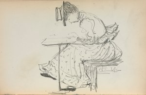 Italian Sketchbook: Seated Woman page 107 by Maurice Brazil Prendergast
