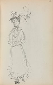 Standing Woman, Italian Sketchbook, face page 52