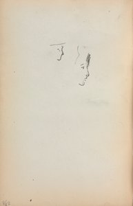 Italian Sketchbook: Two Profiles page 258, 1898-1899 by Maurice Brazil Prendergast