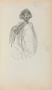 Italian Sketchbook: Woman, Waist Length Page 217 by Maurice Brazil Prendergast