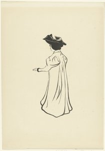 Standing Woman with Hat and Outstretched Arm (Study for a Portrait) by Maurice Delcourt