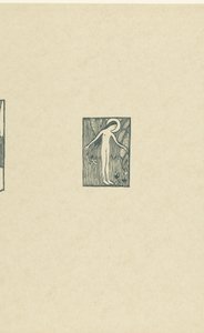 Illustration with Naked Female Saint Standing by Tree in Poetry Book by Paul Verlaine by Maurice Denis