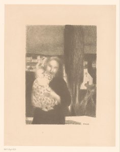 Mother with Baby by a Cypress