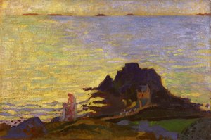 Mother and Child above a Rocky Outcrop by Maurice Denis