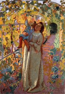 Mother and Child under the Vine