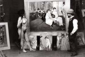 Henri de Toulouse-Lautrec in His Studio by Maurice Guibert