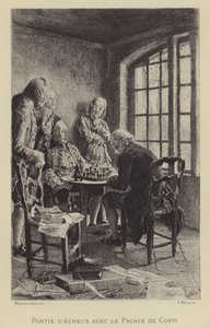 Game of chess with the Prince of Conti by Maurice Leloir
