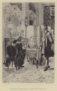 Grimm and Rousseau at the home of Madame d