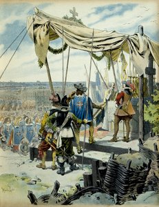 History of France: The Siege of La Rochelle in 1627-1628. Cardinal Richelieu by Maurice Leloir