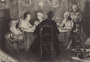 Illustration for Book VIII of Les Confessions de Jean-Jacques Rousseau by Maurice Leloir
