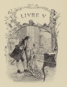 Illustration for Book V of Les Confessions de Jean-Jacques Rousseau by Maurice Leloir