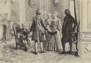 Illustration for Book XI of Les Confessions de Jean-Jacques Rousseau by Maurice Leloir