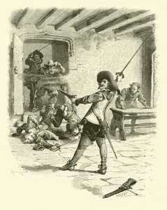 Illustration for The Three Musketeers by Maurice Leloir