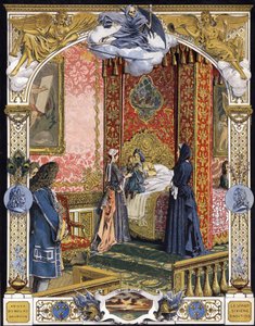 Presented by his housekeeper, Madame de Ventadour by Maurice Leloir