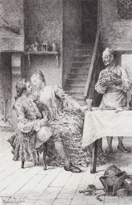 Scene from Manon Lescaut by Maurice Leloir