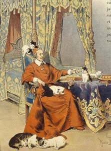 The Cardinal plays with his cats he particularly loved - in 