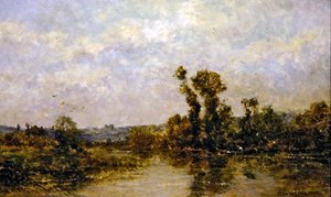 Petit bras de la Seine a Etiolles by Maurice Levis