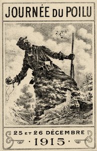 French WWI Propaganda Poster "Journée du Poilu". 25 et 26 décembre 1915