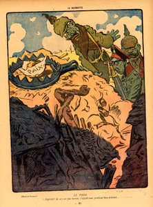 Illustration for the magazine "La Baionette" by Maurice Neumont