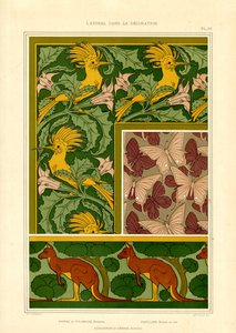 Exotic Animal Motifs: Cockatoos, Butterflies and Kangaroos by Maurice Pillard Verneuil