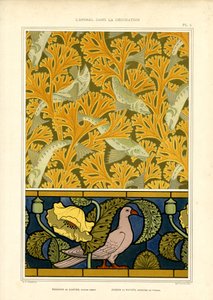 Fish and Dove Motifs in Ornamental Nature Condensation