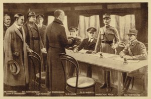 Gathering to Sign the Armistice Treaty by Maurice Pillard Verneuil