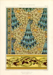 Peacocks and Fish in Art Nouveau Ornamentation by Maurice Pillard Verneuil