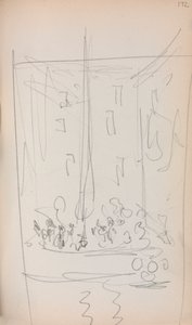 Italian Sketchbook: Boat with Figures (page 172) by Maurice Prendergast