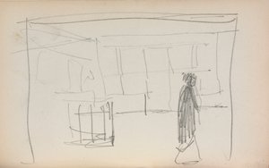 Italian Sketchbook: Figure in an Interior (page 175) by Maurice Prendergast