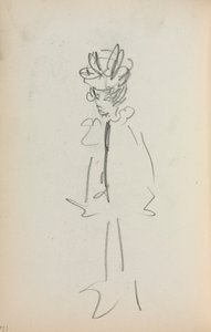 Italian Sketchbook: Standing Woman 3/4 View (page 126) by Maurice Prendergast