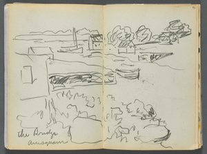 Sketchbook: The Granite Shore Hotel, Rockport, The Bridge, Annisquam (page 092 & 93)