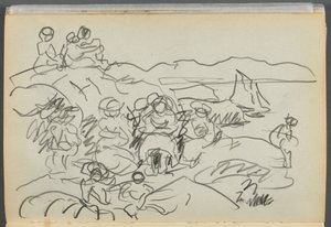 Sketchbook- The Granite Shore Hotel, Rockport: Picnickers